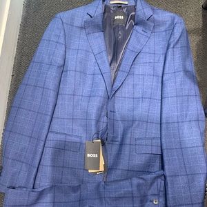 Men’s BRAND NEW HUGO BOSS Slim Suit sz 38 Jacket, 32 Pants